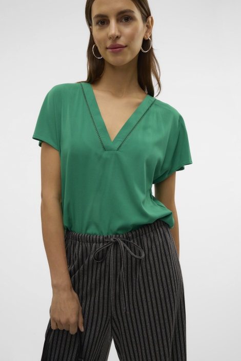 Vero Moda vmbella ss wide top wvn ga